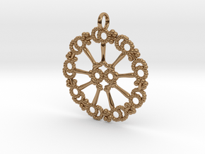 Axoneme Pendant - Science Jewelry in Polished Brass