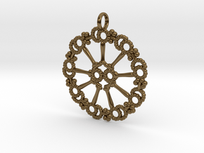 Axoneme Pendant - Science Jewelry in Polished Bronze