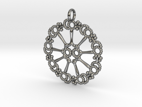 Axoneme Pendant - Science Jewelry in Polished Silver
