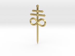 Satanic CrossBlade in Natural Brass