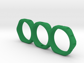 Small Hex Fidget Spinner in Green Processed Versatile Plastic