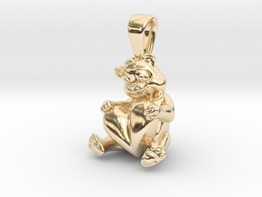 Panda Pendant in 14k Gold Plated Brass
