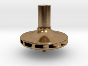 Straw Turbo Spinning Top in Natural Brass