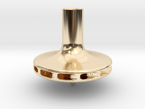 Straw Turbo Spinning Top in 14k Gold Plated Brass