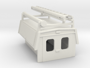 Utility Enclosure RPS Truck Bed With Ladder/Pipe 1 in White Natural Versatile Plastic: 1:87