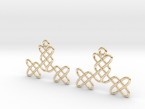 Celtic Weave Earrings - WE025 in 14k Gold Plated Brass