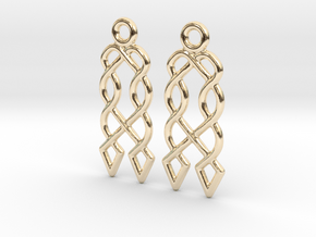 Celtic Weave Earrings - WE027 in 14k Gold Plated Brass