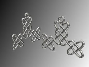 Celtic Weave Earrings - WE025 in Polished Silver