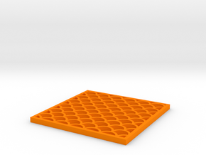 Costers with Fish Scale Pattern in Orange Processed Versatile Plastic