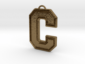 C Pendant in Natural Bronze