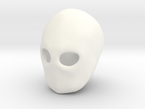 "Blank Face" BJD head sculpting aid MSD size FRONT in White Processed Versatile Plastic