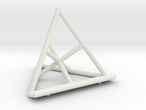 Tetrahedral Tablet Stand in White Natural Versatile Plastic