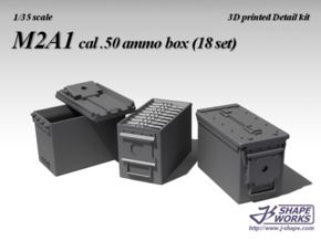 1/18 M2A1 cal.50 Ammo Box (9 set) in Smooth Fine Detail Plastic