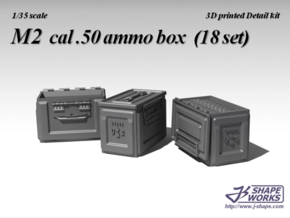 1/18+ M2 cal.50 Ammo Box (9 set) in Smooth Fine Detail Plastic: 1:18