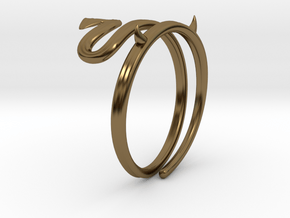 Cute Devil Ring in Polished Bronze: 3 / 44