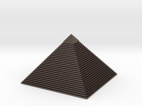 The Pyramid Of Cheops in Polished Bronzed Silver Steel