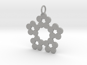 Circles Snowflake Pendant Charm in Aluminum