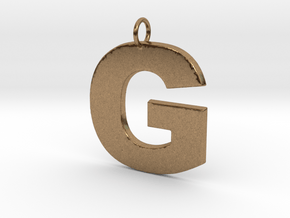 G Pendant in Natural Brass