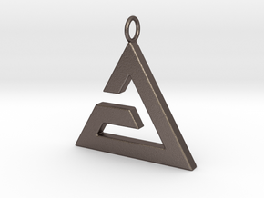 Aard Pendant in Polished Bronzed Silver Steel