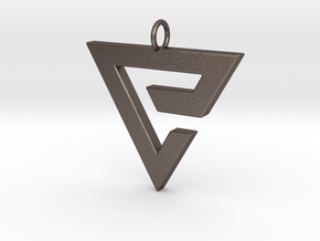 Quen Pendant in Polished Bronzed Silver Steel