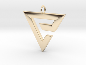 Quen Pendant in 14K Yellow Gold