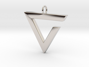 Axii Pendant in Rhodium Plated Brass