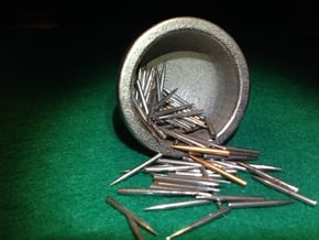 Columbia Grafonola Shallow Needle Dish  in Polished Nickel Steel