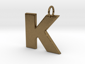 K Pendant in Natural Bronze