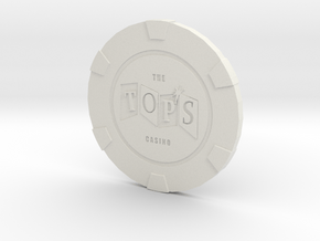 The Tops Poker Chip in White Natural Versatile Plastic