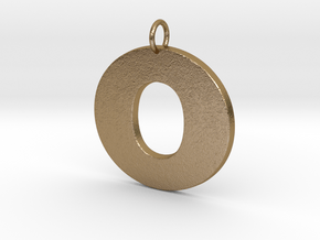O Pendant in Polished Gold Steel