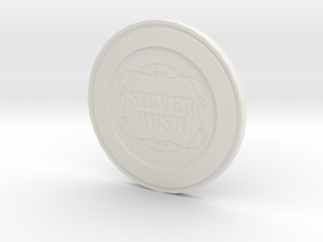 Silver Rush Poker Chip in White Natural Versatile Plastic