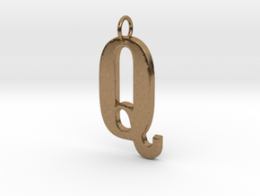 Q Pendant in Natural Brass