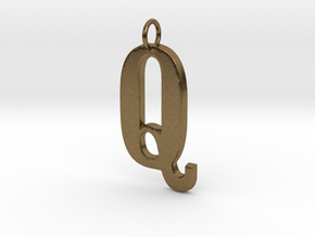 Q Pendant in Natural Bronze