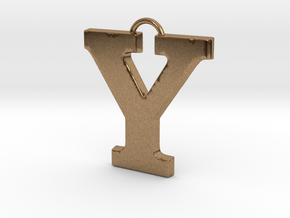 Y Pendant in Natural Brass