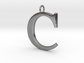  C2 Pendant in Polished Silver