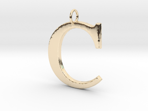  C2 Pendant in 14k Gold Plated Brass