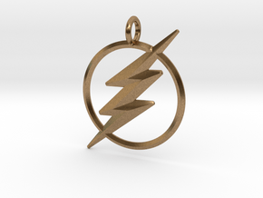 The Flash Keychain in Natural Brass