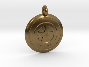 Captain America Shield Keychain in Natural Bronze