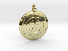 Captain America Shield Keychain in 18k Gold Plated Brass