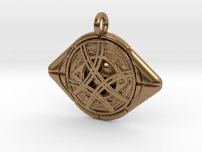 Eye Of Agamotto Keychain in Natural Brass