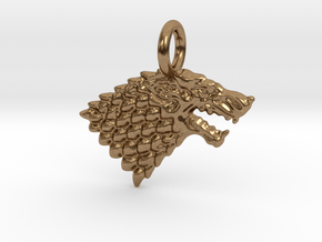 Stark Sigil Keychain in Natural Brass