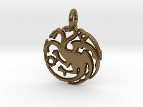 Targaryen Sigil Keychain in Natural Bronze