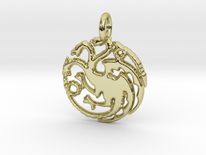 Targaryen Sigil Keychain in 18k Gold Plated Brass