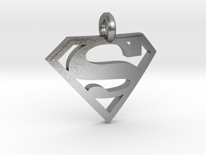 Superman Keychain in Natural Silver