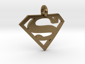 Superman Keychain in Natural Bronze