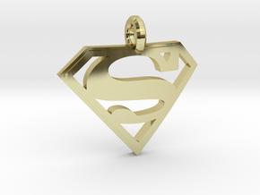 Superman Keychain in 18k Gold Plated Brass