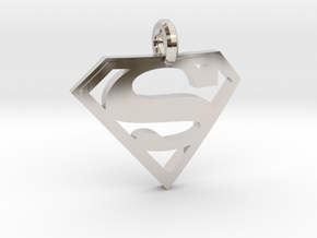 Superman Keychain in Rhodium Plated Brass