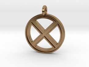 X-Men Keychain in Natural Brass