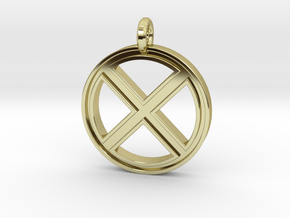 X-Men Keychain in 18k Gold Plated Brass