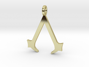 Assassin's Creed Keychain in 18k Gold Plated Brass